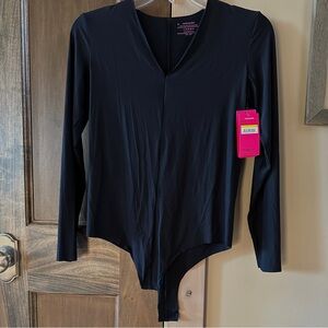 Commando Black Long Sleeve Bodysuit Size Medium